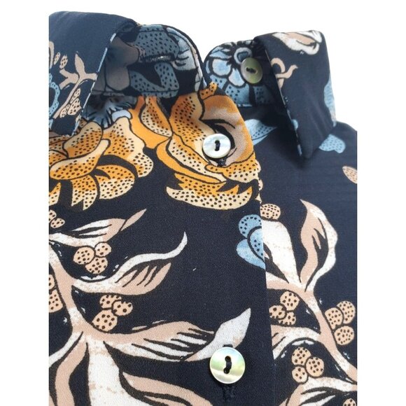 H&M Conscious 2 Shirt Women's Long Sleeve Floral Button-Up Lightweight Sheer Top - Picture 12 of 12